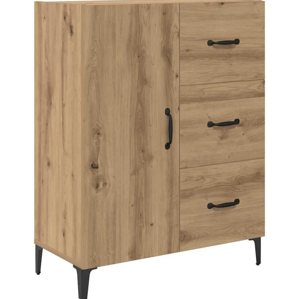 vidaXL Armarios Y Almacenamiento-Alacena Roble artesanal 69,5 x 34 x 180 cm Madera contrachapada