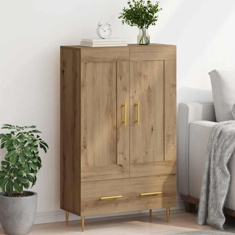 vidaXL Alacena Roble artesanal 69,5 x 31 x 115 cm Madera contrachapada Roble artisan Outlet