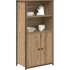 vidaXL Armarios Y Almacenamiento-Alacena Roble artesanal 62 x 36 x 121,5 cm Madera contrachapada