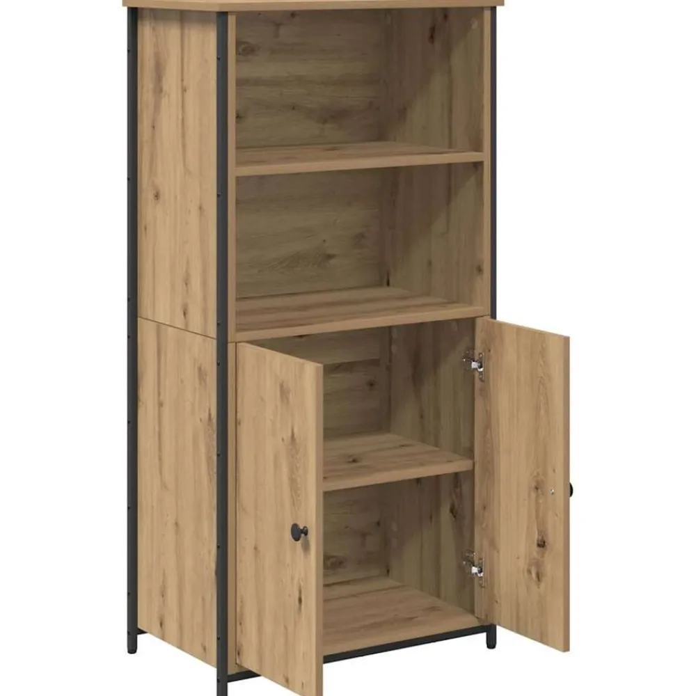 vidaXL Armarios Y Almacenamiento-Alacena Roble artesanal 62 x 36 x 121,5 cm Madera contrachapada