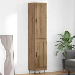 vidaXL Armarios Y Almacenamiento-Alacena Roble artesanal 34,5 x 34 x 90 cm Madera contrachapada