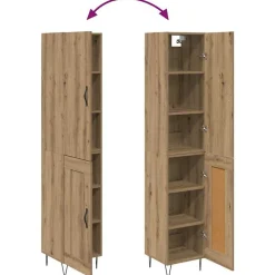 vidaXL Armarios Y Almacenamiento-Alacena Roble artesanal 34,5 x 34 x 90 cm Madera contrachapada