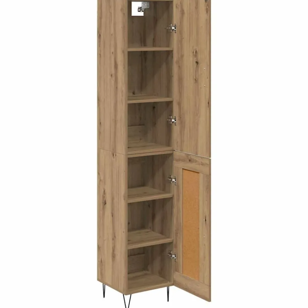 vidaXL Armarios Y Almacenamiento-Alacena Roble artesanal 34,5 x 34 x 90 cm Madera contrachapada