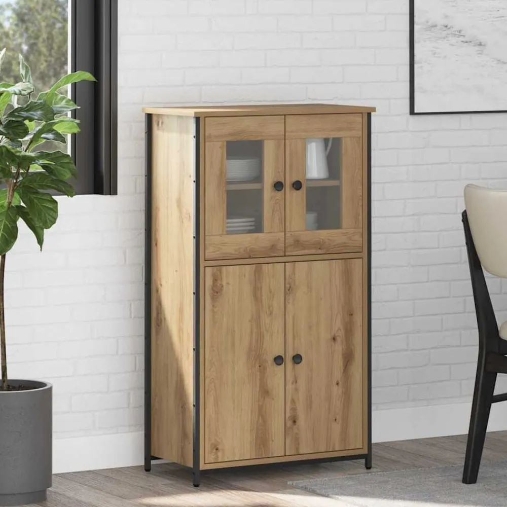vidaXL Armarios Y Almacenamiento-Alacena Roble artesanal 62 x 32 x 106,5 cm Madera contrachapada