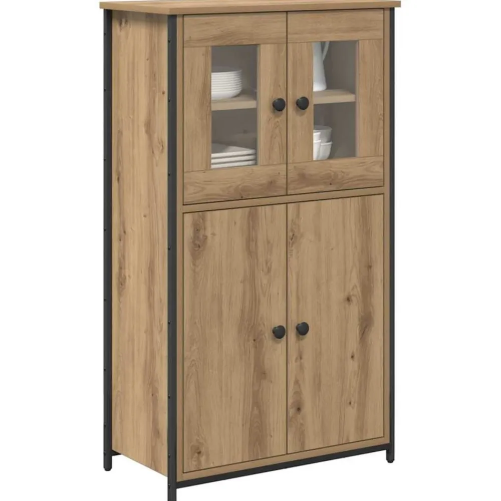 vidaXL Armarios Y Almacenamiento-Alacena Roble artesanal 62 x 32 x 106,5 cm Madera contrachapada