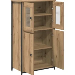 vidaXL Armarios Y Almacenamiento-Alacena Roble artesanal 62 x 32 x 106,5 cm Madera contrachapada
