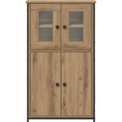 vidaXL Armarios Y Almacenamiento-Alacena Roble artesanal 62 x 32 x 106,5 cm Madera contrachapada