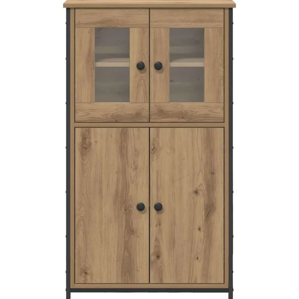 vidaXL Armarios Y Almacenamiento-Alacena Roble artesanal 62 x 32 x 106,5 cm Madera contrachapada