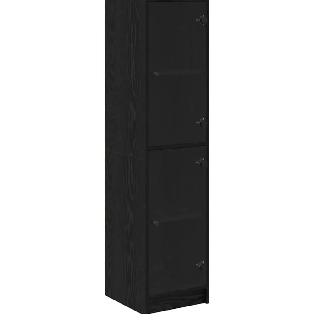 vidaXL Alacena 35 x 37 x 142 cm Madera contrachapada Roble negro Clearance