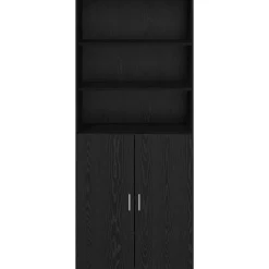 vidaXL Alacena 80 x 42,5 x 185 cm Madera contrachapada Roble negro Clearance