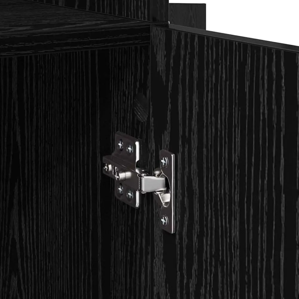 vidaXL Alacena 80 x 42,5 x 185 cm Madera contrachapada Roble negro Clearance