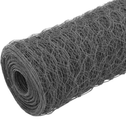 vidaXL Vallas De Jardín-Alambrada de gallinero acero revestimiento PVC 25x0,5 m