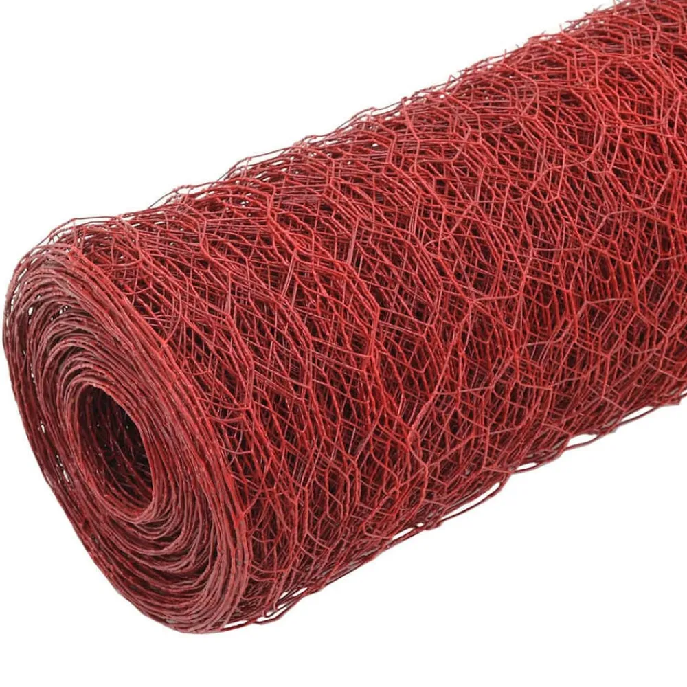 vidaXL Vallas De Jardín-Alambrada de gallinero acero revestimiento PVC 25x1 m
