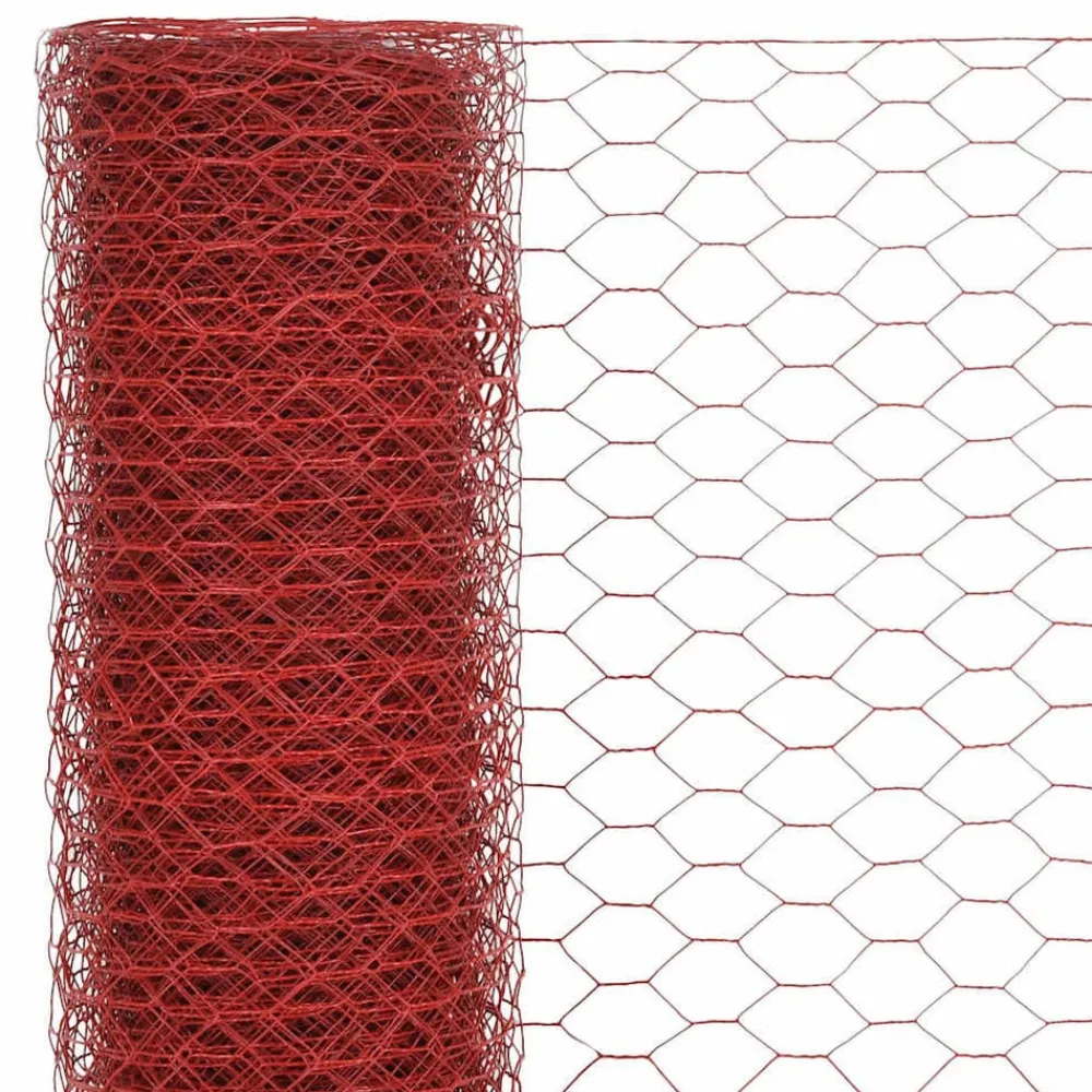 vidaXL Vallas De Jardín-Alambrada de gallinero acero revestimiento PVC 25x1 m