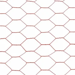 vidaXL Alambrada de gallinero acero revestimiento PVC 25x1 m Rojo Sale