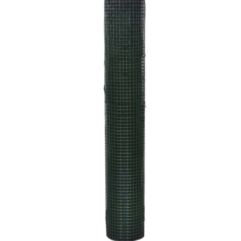 vidaXL Alambrada de gallinero acero recubrimiento PVC gris 25x0,5 m Sale