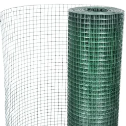 vidaXL Alambrada de gallinero acero recubrimiento PVC gris 25x0,5 m Sale