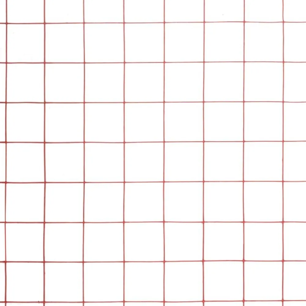 vidaXL Alambrada de gallinero acero revestimiento PVC rojo 10x1,5 m Online
