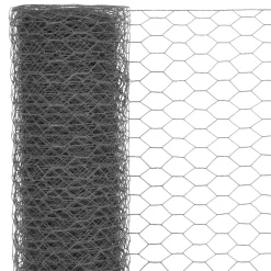 vidaXL Vallas De Jardín-Alambrada de gallinero acero revestimiento PVC 25x0,5 m