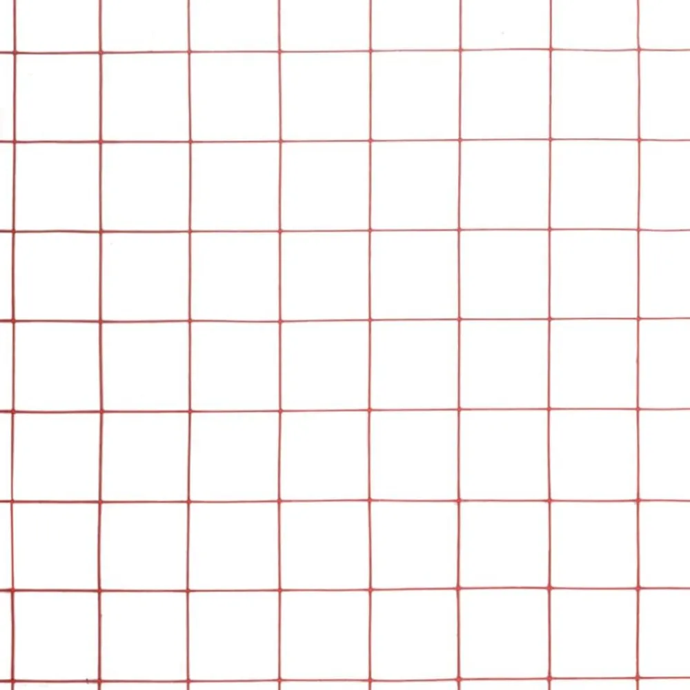 vidaXL Alambrada de gallinero acero revestimiento PVC 10x1 m Rojo Best