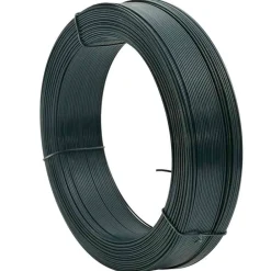 vidaXL Alambre de atar vallas acero ennegrecido 250 m 0,9/1,4 mm Verde