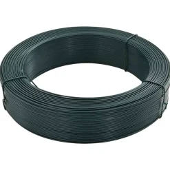 vidaXL Alambre de atar vallas acero ennegrecido 250 m 0,9/1,4 mm Verde