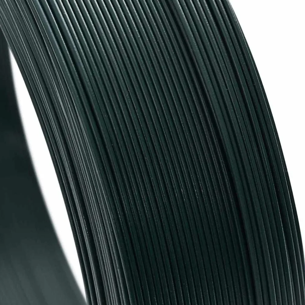 vidaXL Alambre de atar vallas acero ennegrecido 250 m 0,9/1,4 mm Verde