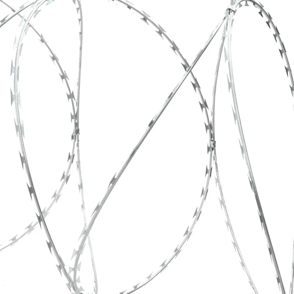 vidaXL Accesorios De Bricolaje-Alambre de espino concertina helicoidal acero galvanizado 100 m