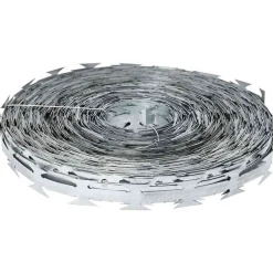 vidaXL Accesorios De Bricolaje-Alambre de Púas Plateado 5000 x 1,9 cm Acero galvanizado