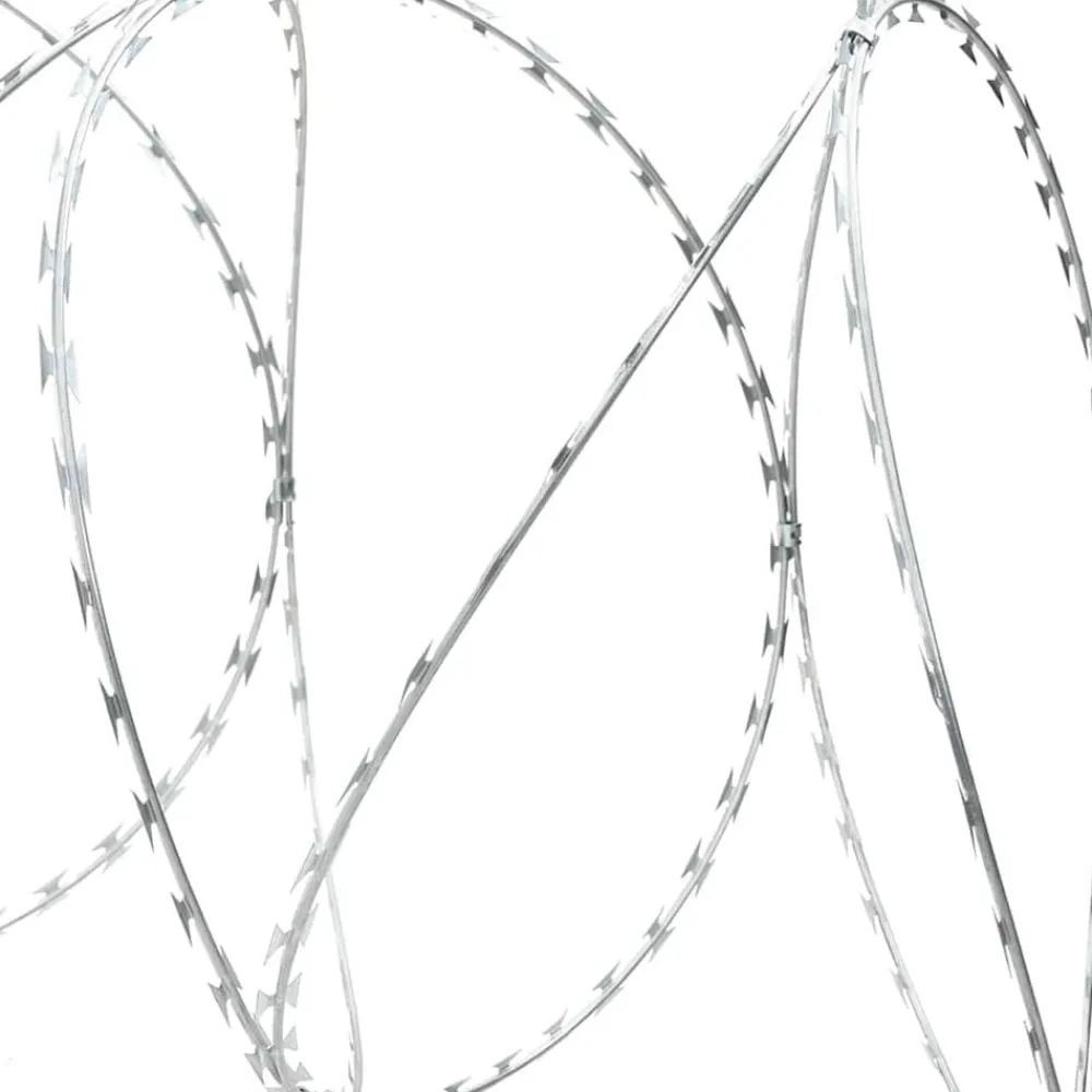 vidaXL Accesorios De Bricolaje-Alambre de Púas Plateado 5000 x 1,9 cm Acero galvanizado