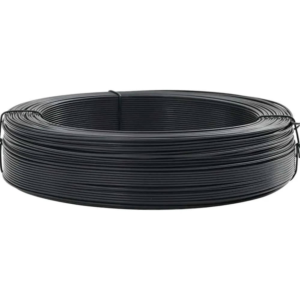 vidaXL Alambre para atar vallas acero gris 250 m 0,9/1,4 mm Antracita Clearance