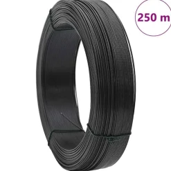 vidaXL Alambre para atar vallas acero gris 250 m 0,9/1,4 mm Antracita Clearance