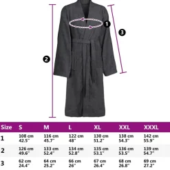 vidaXL Ropa Y Accesorios-Albornoz KINN S Algodón