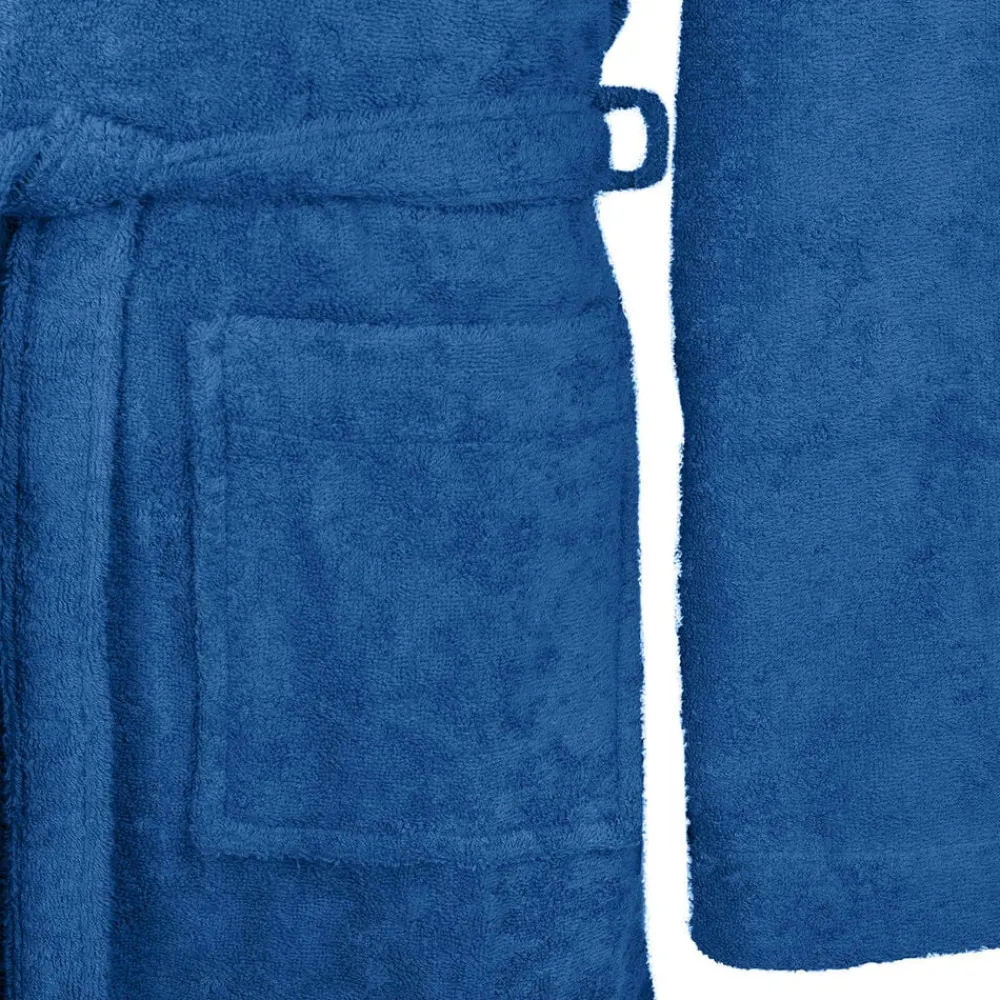 vidaXL Albornoz KINN Azul S Algodón Azul marino Best