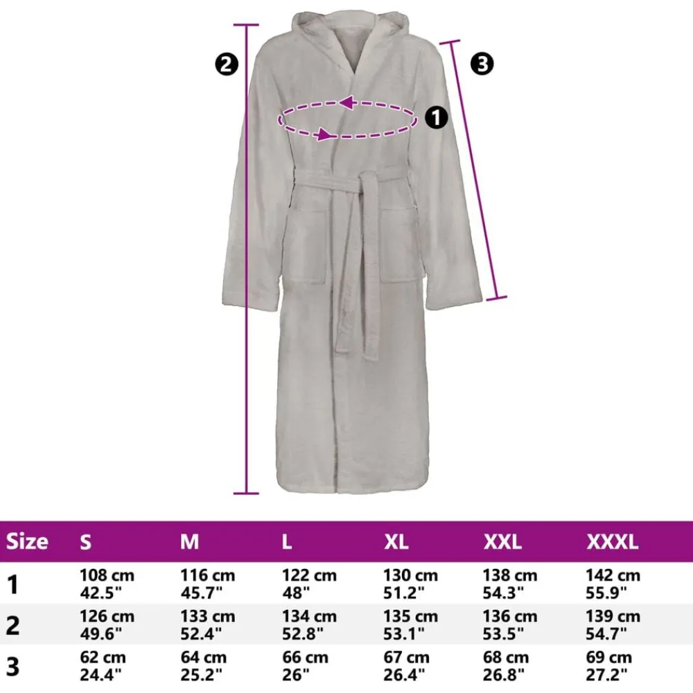 vidaXL Ropa Y Accesorios-Albornoz KINN S Algodón