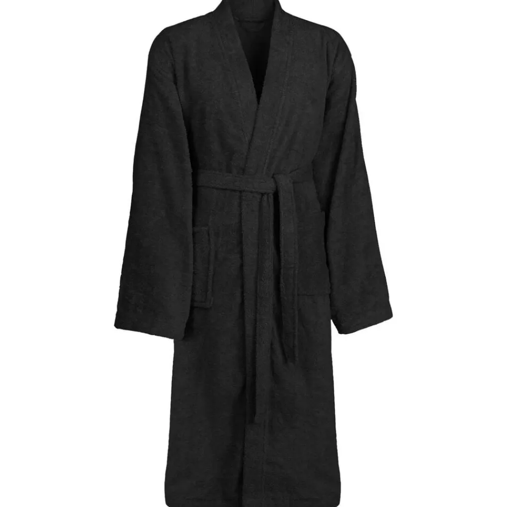 vidaXL Albornoz KINN S Algodón Negro Online