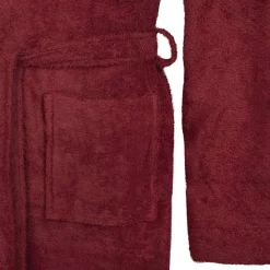 vidaXL Albornoz KINN Rojo S Algodón Burdeos New