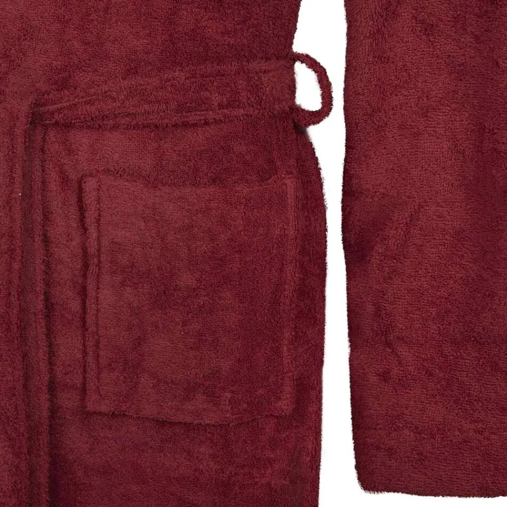 vidaXL Albornoz KINN Rojo S Algodón Burdeos New