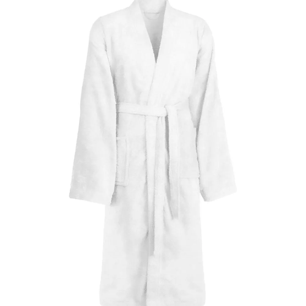 vidaXL Albornoz KINN S Algodón White Best