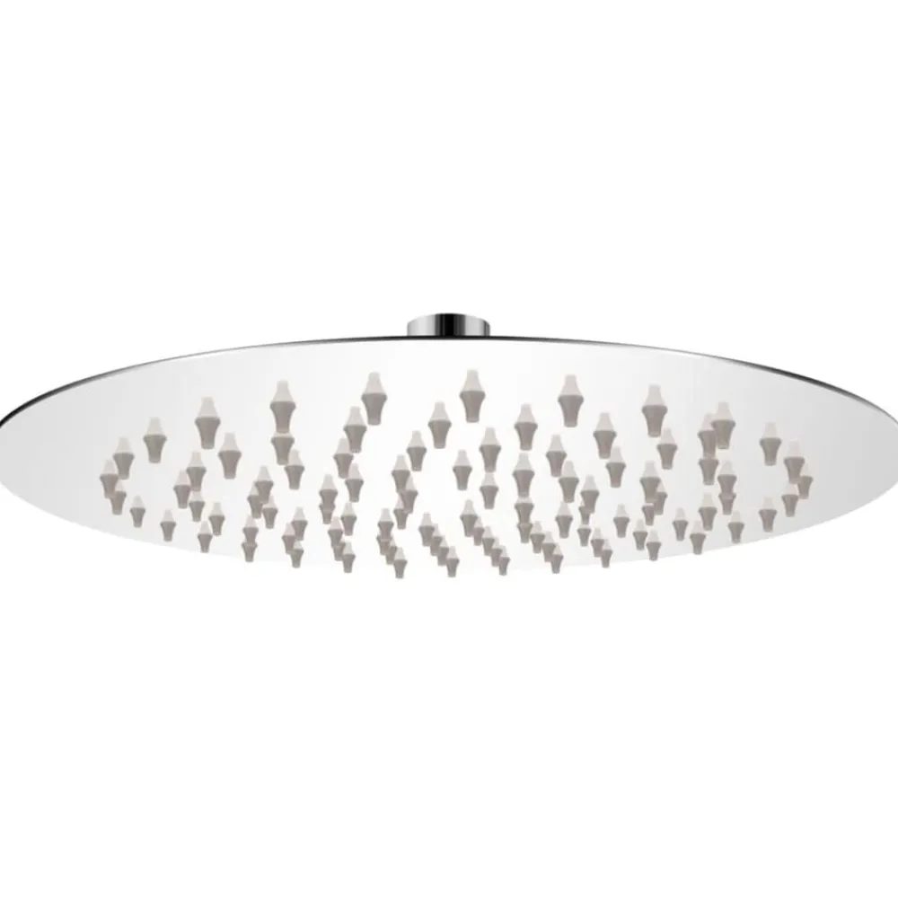 vidaXL Fontanería-Alcachofa de ducha redonda efecto lluvia acero inoxidable 20 cm