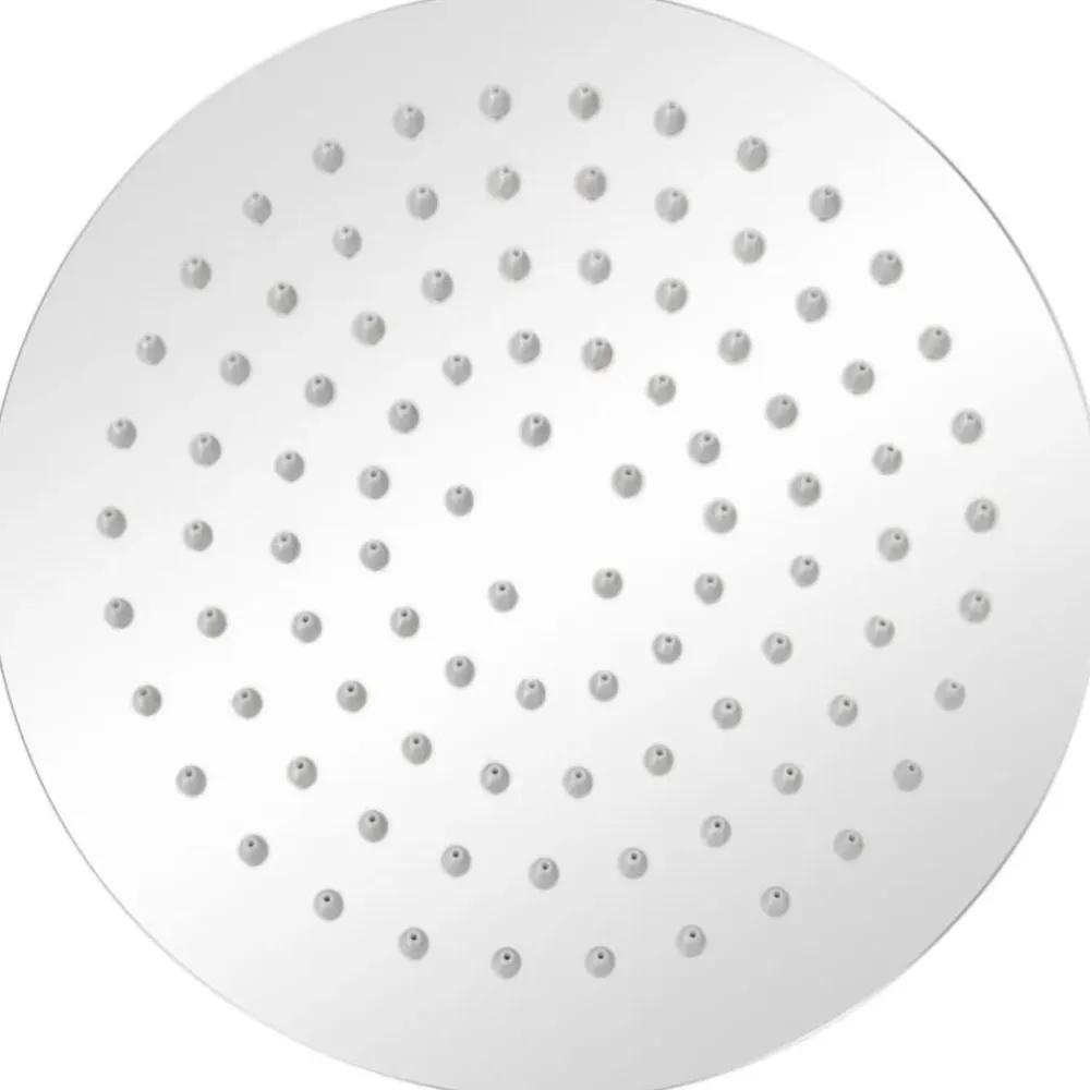 vidaXL Fontanería-Alcachofa de ducha redonda efecto lluvia acero inoxidable 20 cm