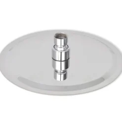 vidaXL Fontanería-Alcachofa de ducha redonda efecto lluvia acero inoxidable 20 cm