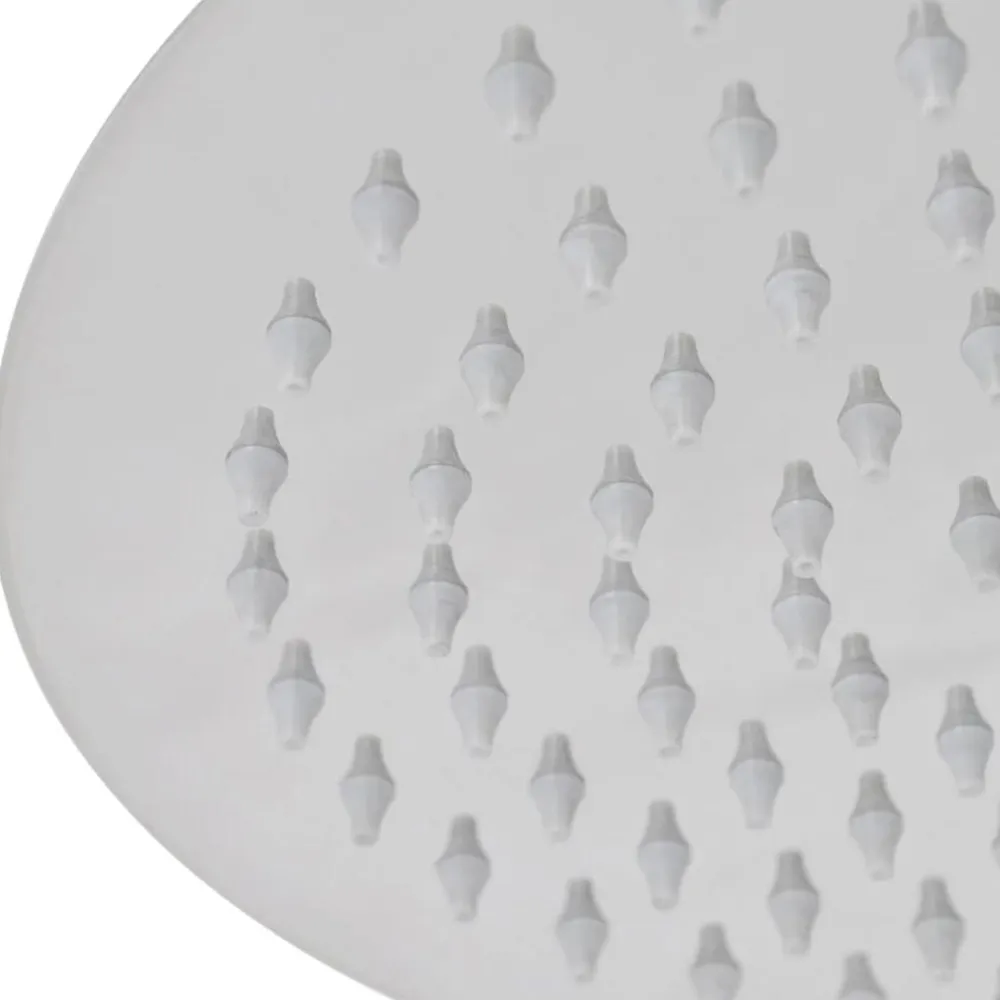 vidaXL Fontanería-Alcachofa de ducha redonda efecto lluvia acero inoxidable 20 cm