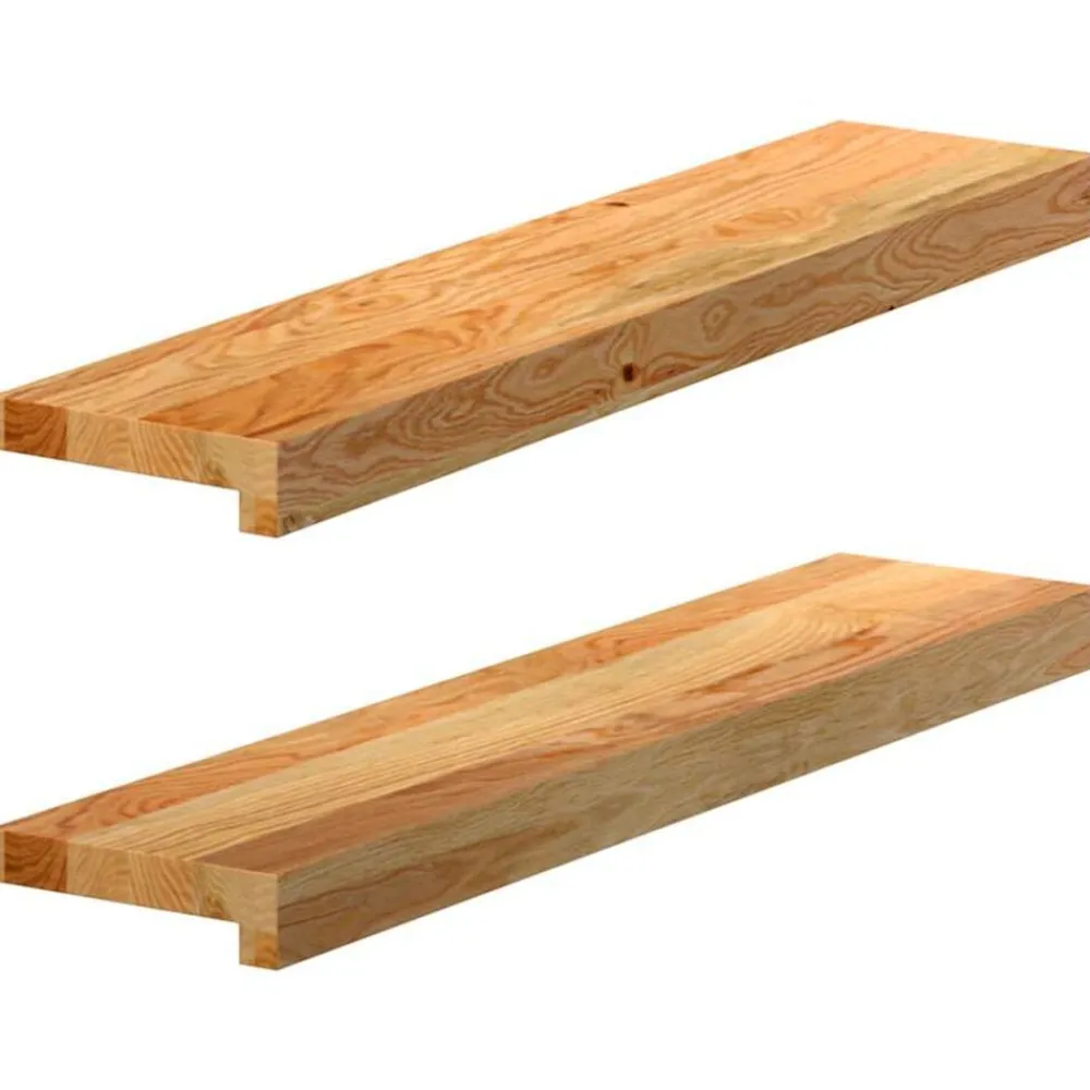 vidaXL Alféizares de ventana 2 uds madera maciza roble marrón claro Marrón claro Best