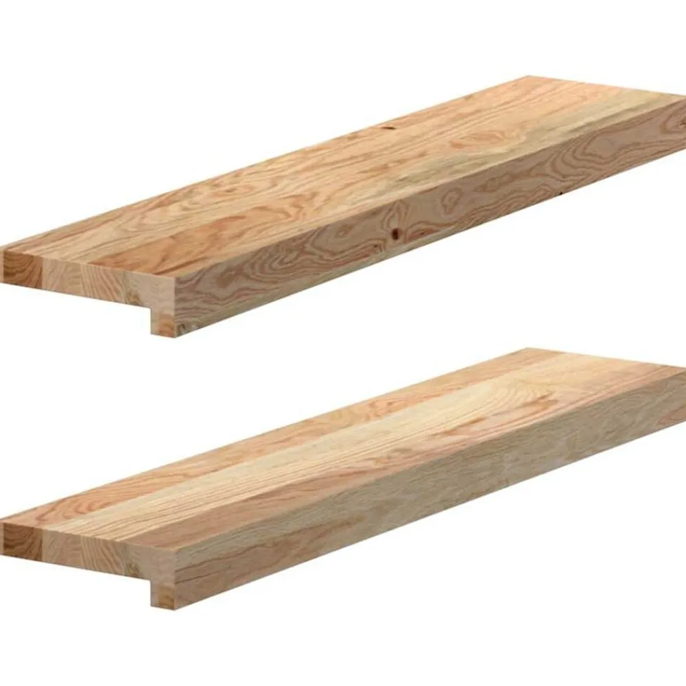 vidaXL Alféizares de ventana 2 uds madera maciza roble sin tratar Natural Sale