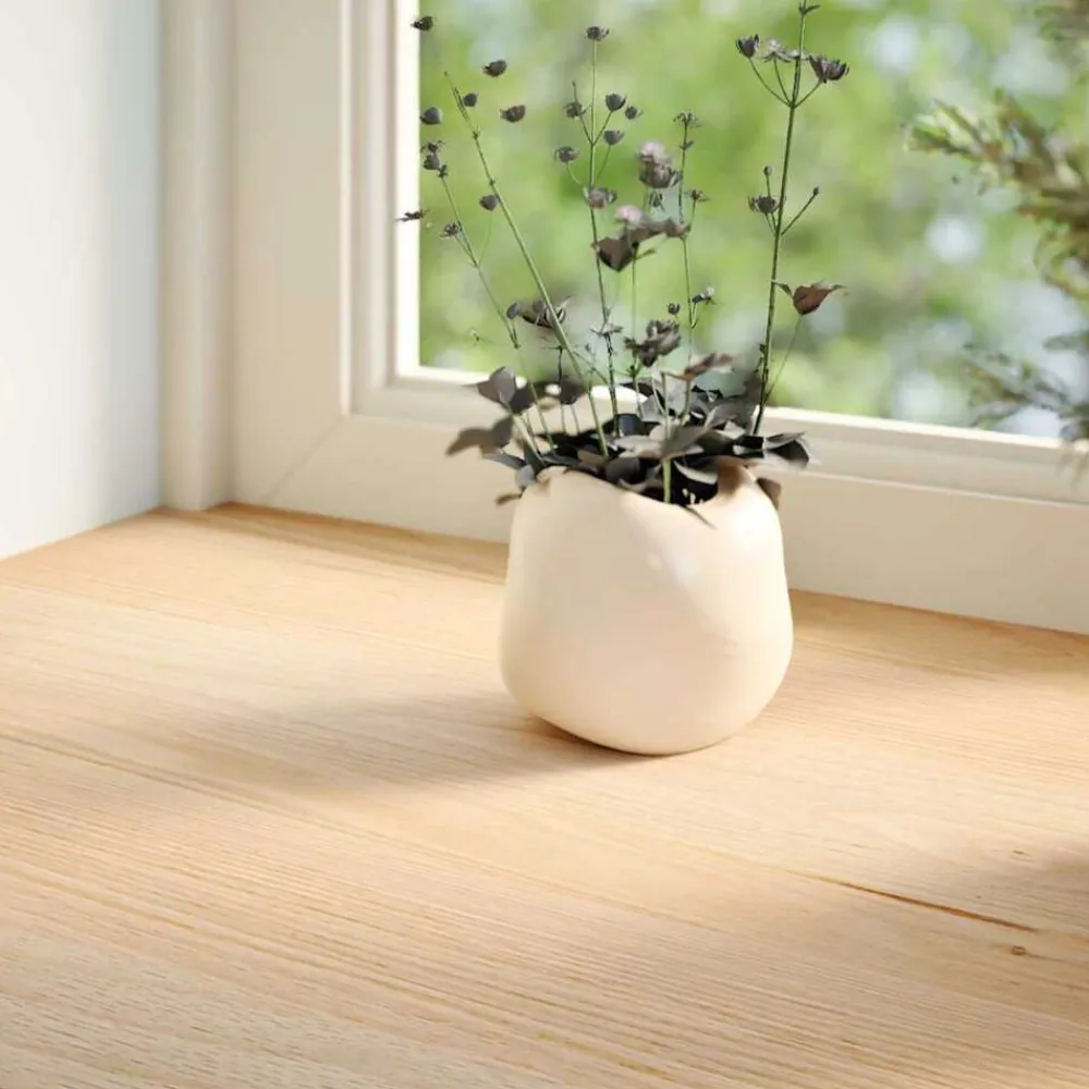 vidaXL Alféizares de ventana 2 uds madera maciza roble sin tratar Natural Sale