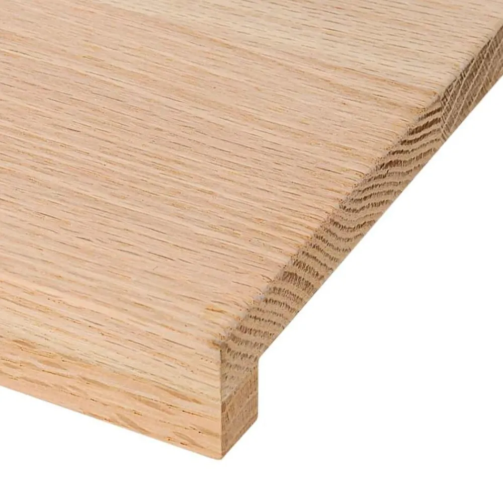vidaXL Alféizares de ventana 2 uds madera maciza roble sin tratar Natural Sale