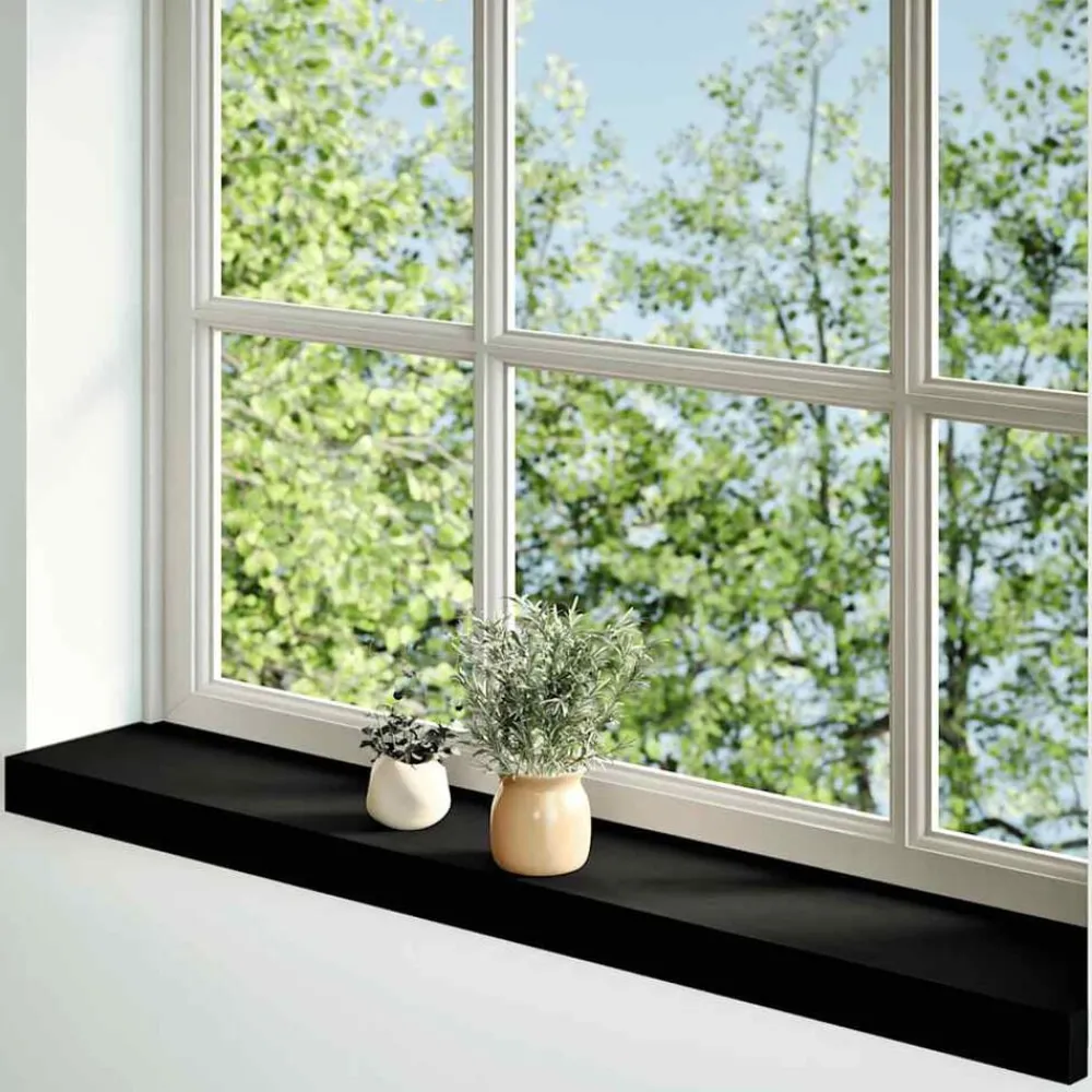 vidaXL Alféizares de ventana 2 uds madera maciza roble marrón oscuro Marrón oscuro