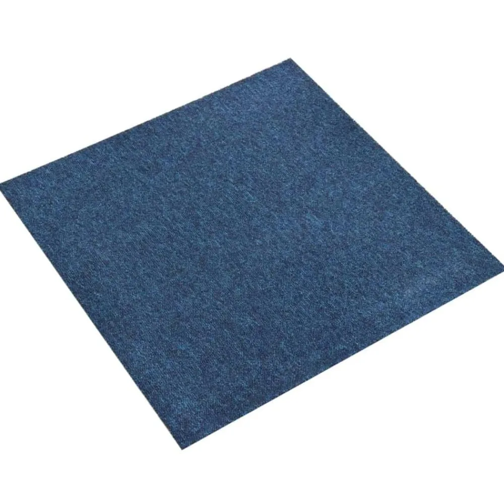 vidaXL Alfombra 20 pcs 50 x 50 cm 100% Polipropileno Azul oscuro Hot