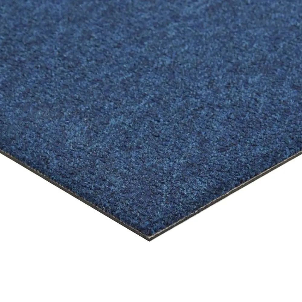 vidaXL Alfombra 20 pcs 50 x 50 cm 100% Polipropileno Azul oscuro Hot